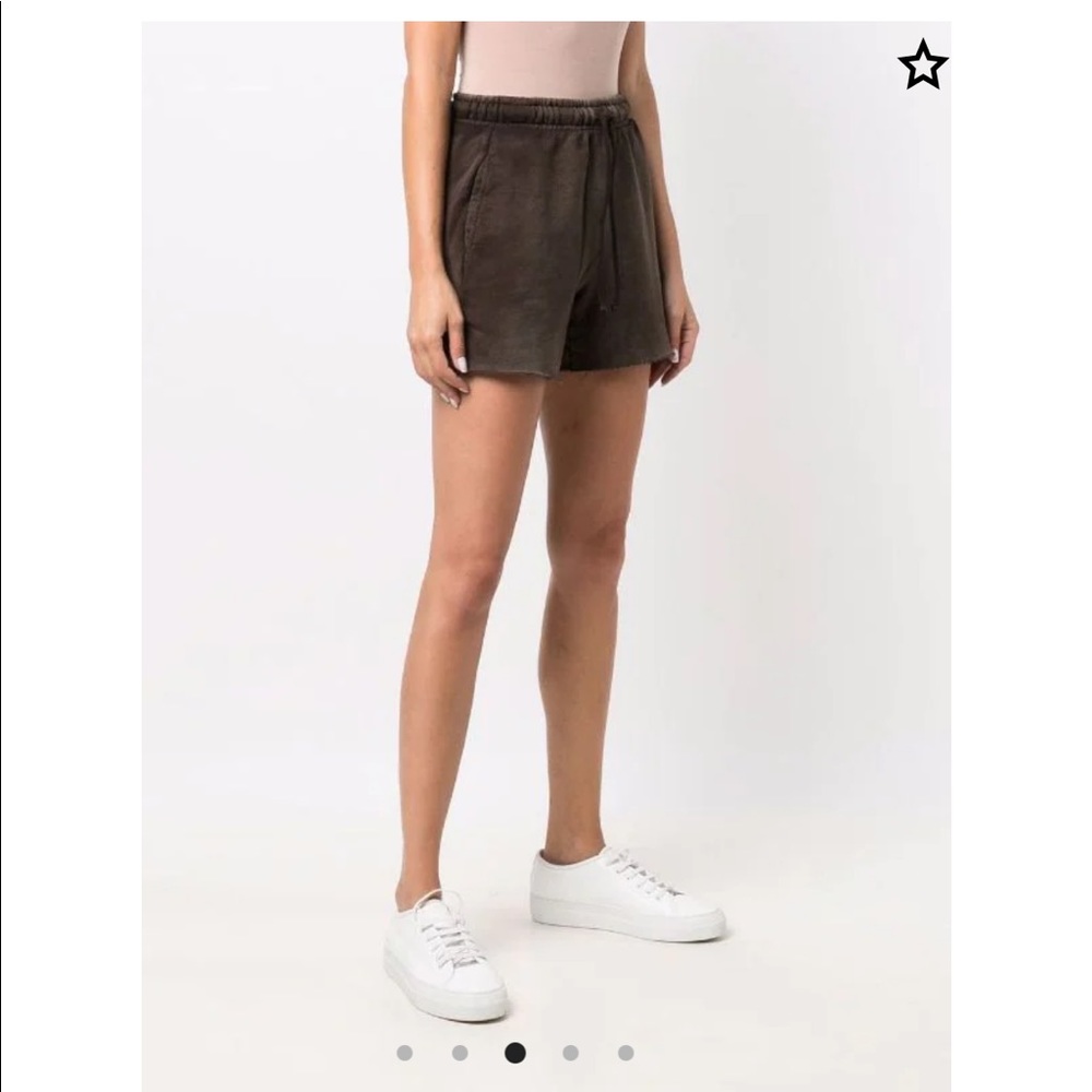 Cotton Citizen faded raw-cut track shorts